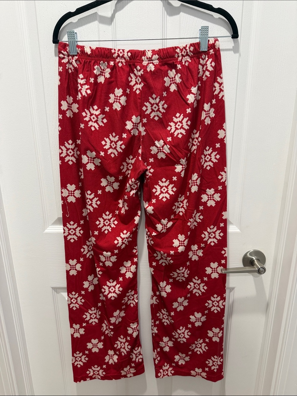 Women’s Red Snowflake Lounge Pajama Pants - Picture 2 of 3